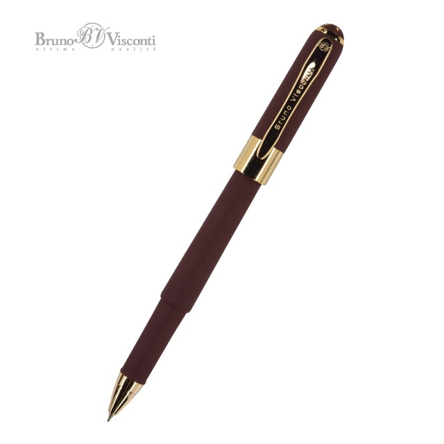 Ручка подар шар BV Monaco синяя 0,5мм коричневый корпус Превью 0