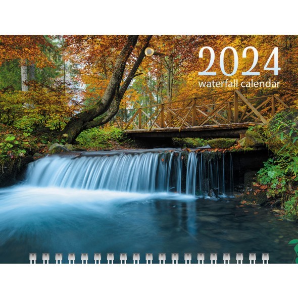 Календарь квартальный 2024 3Кв1гр5ц_14521 Осенний водопад Превью 3