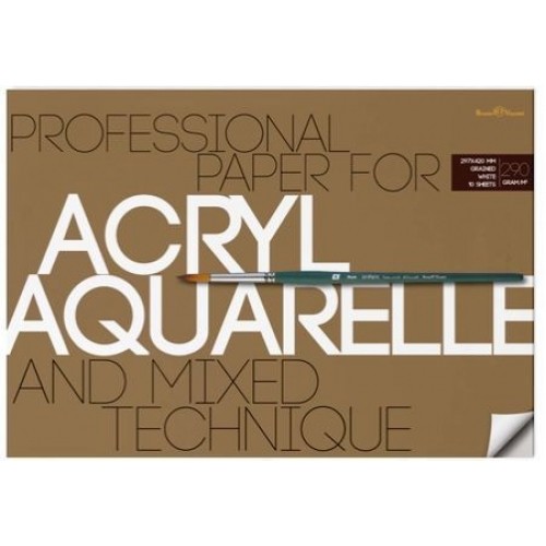 Папка для акварели А3 10л 290гр Acryl&Aquarelle (и акрила)