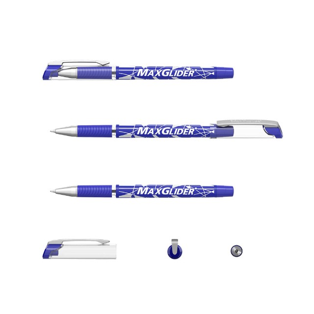 Ручка шариковая синяя EK MaxGlider, Ultra Glide Technology синий корпус 0,7мм Превью 0