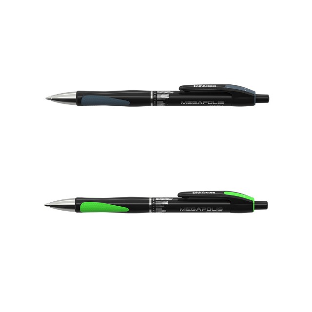 Ручка шариковая черная EK Megapolis Concept черный автомат 0,7мм Превью 0