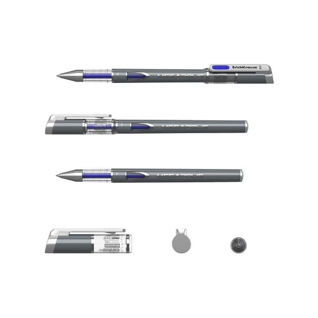 Ручка гелевая синяя EK Megapolis 0,35ми 500м Превью 0
