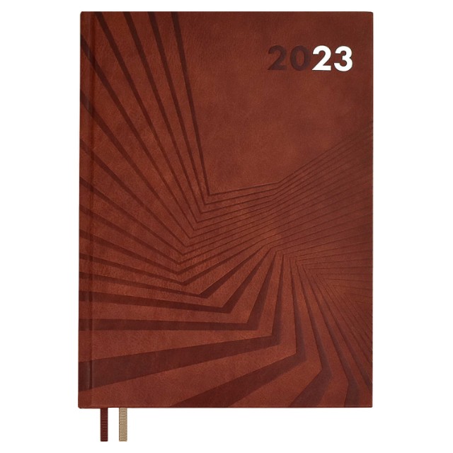 Ежедневник А4- 2023г Escalada Амальфи коричневый кожзам