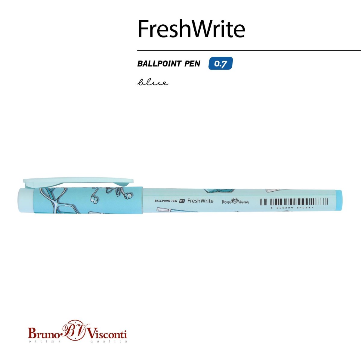 Ручка шариковая синяя BV FirstWrite Life Style. Blue Dream 0.7 мм Фото 2