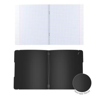 Тетрадь А5 пласт обл 48л кл смен.обл FolderBook Classic черный на резинке Превью 4