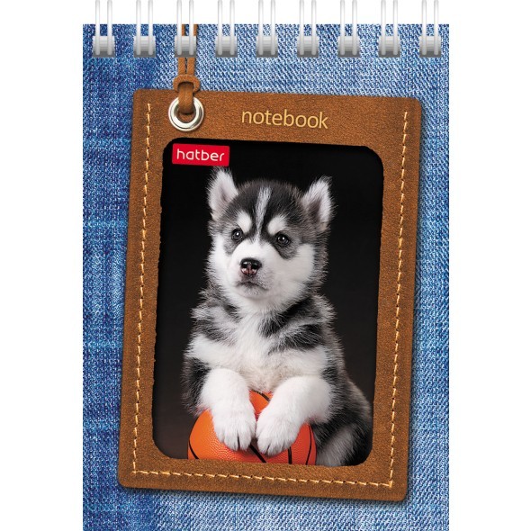 Блокнот А7 40л кл спир Щенки Превью 2