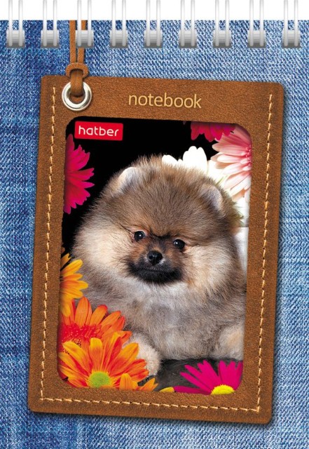 Блокнот А7 40л кл спир Щенки Превью 3