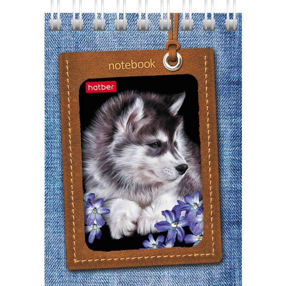 Блокнот А7 40л кл спир Щенки Превью 4