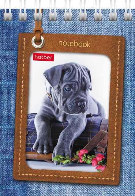 Блокнот А7 40л кл спир Щенки Превью 5