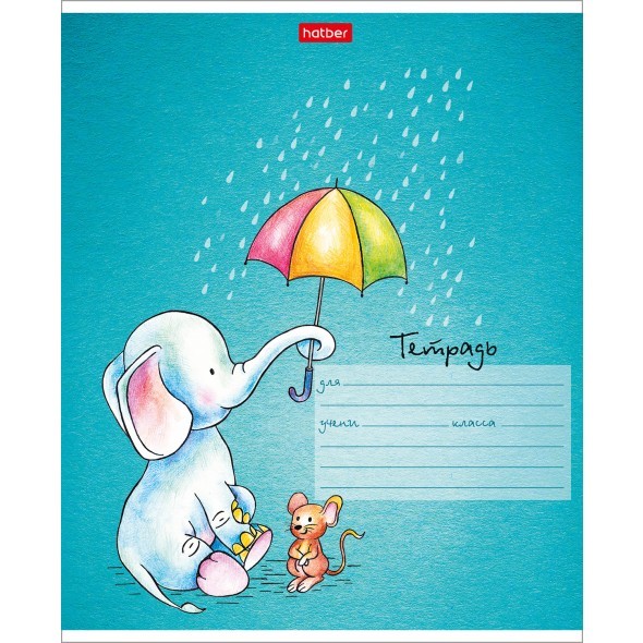 Тетрадь 12л клетка Слоник и мышонок Превью 4