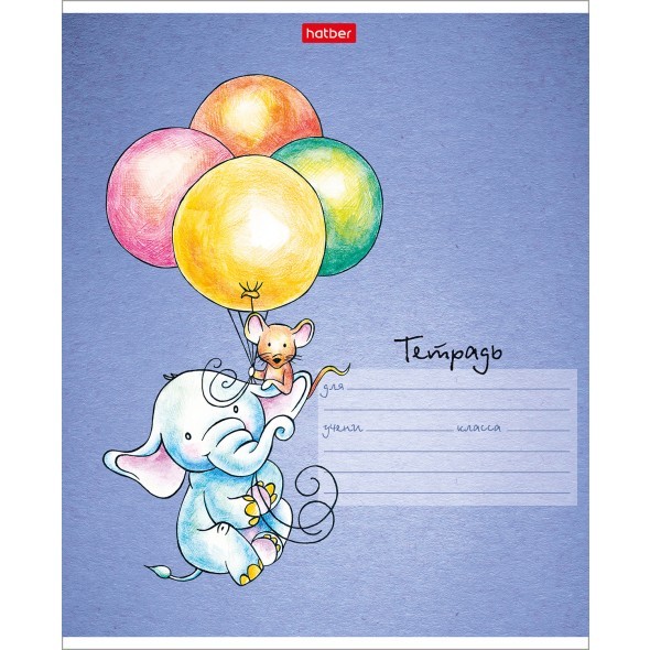 Тетрадь 12л клетка Слоник и мышонок Превью 3