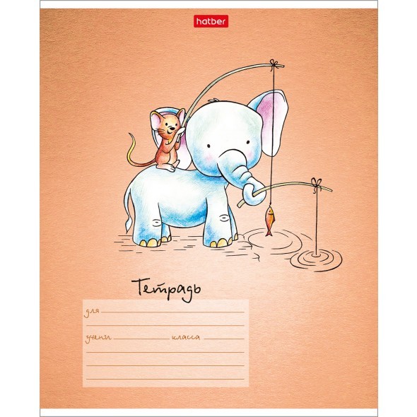 Тетрадь 12л клетка Слоник и мышонок Превью 5