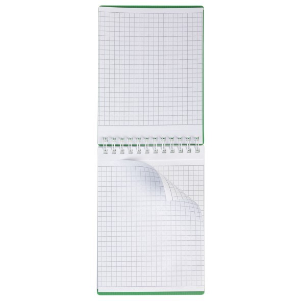 Блокнот А7 80л кл спир Velvet Зеленая (пластик. обл) Превью 1