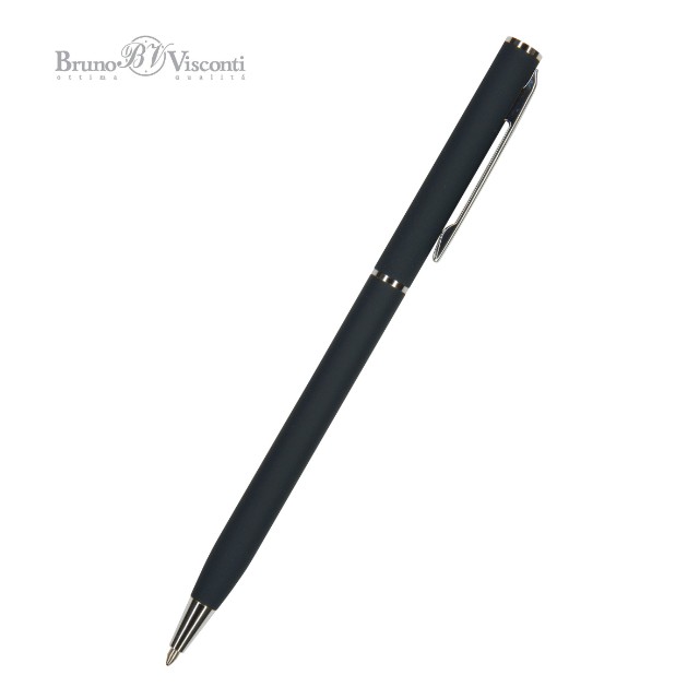 Ручка подар шар BV Palermo синяя 0,7мм авт сине-черный метал