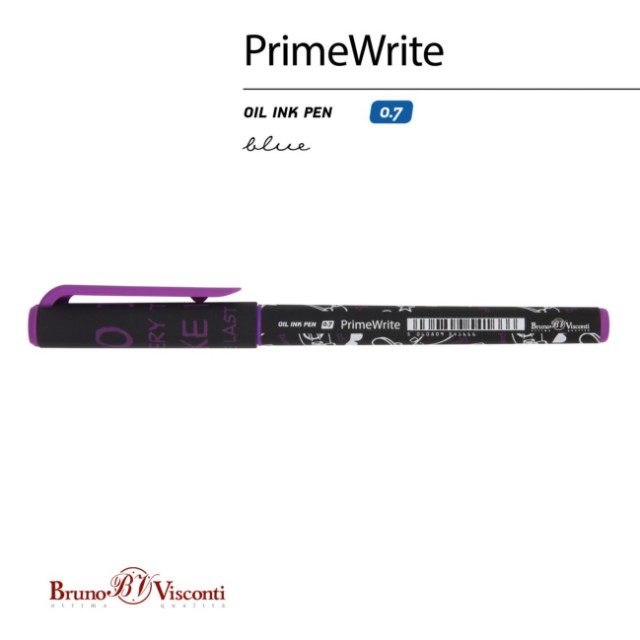 Ручка шариковая синяя BV PrimeWrite. Скейтборд. Паттерн 0,7мм Превью 3