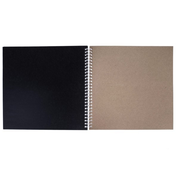 Скетчбук 240*240мм 30л тв спир Today (15л. крафт 160г +15 черный офсет 160г) Превью 2