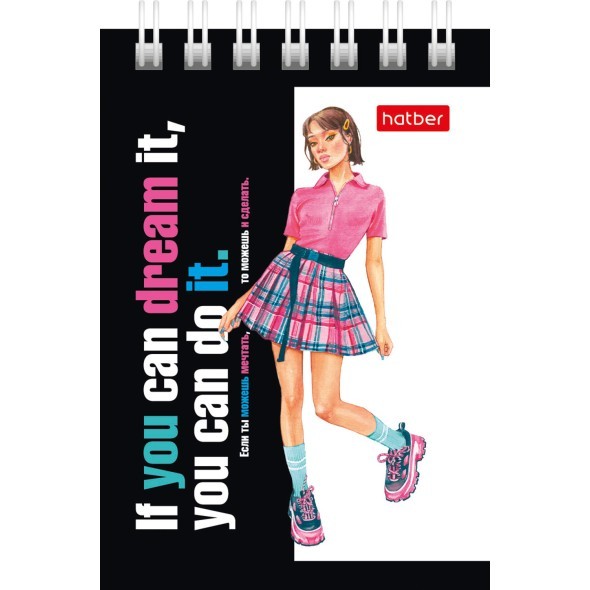 Блокнот А7 40л спир Zoomer girl тонир/блок Превью 1