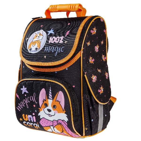 Ранец Hatber Волшебник Корги черный с оранжевым Превью 3