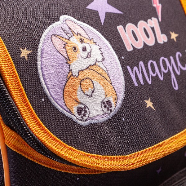 Ранец Hatber Волшебник Корги черный с оранжевым Превью 2