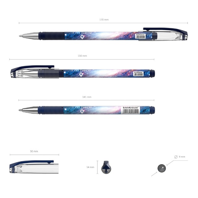 Ручка шариковая синяя EK ColorTouchR Space Превью 3