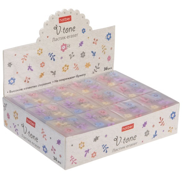 Ластик Hatber V-tone прямоугольный Превью 2
