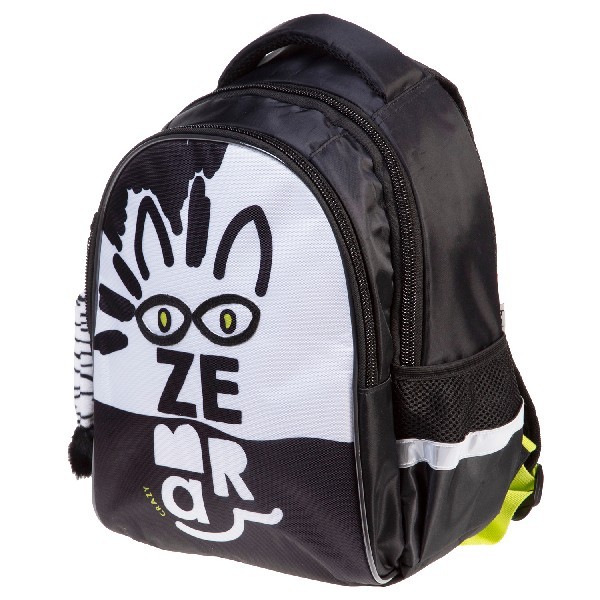 Рюкзак эргономич. Hatber Зебра черный 2 отделения 2 кармана Превью 1