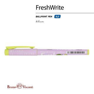 Ручка шариковая синяя BV FreshWrite Авокадо Селфи 0,7мм принт Превью 3