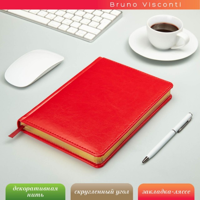 Ежедневник А5 Sidney Nebraska красный недат Превью 7