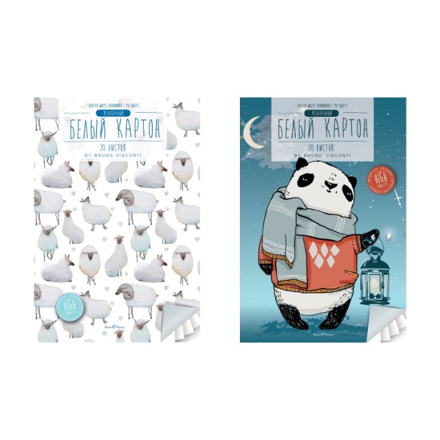 Картон белый А4 20л мелов BV 2 вида Превью 2
