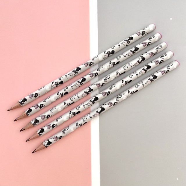 Карандаш ч/гр HB BV HappyGraphix Девочка и единорог. Сердечки б/ластика Превью 5