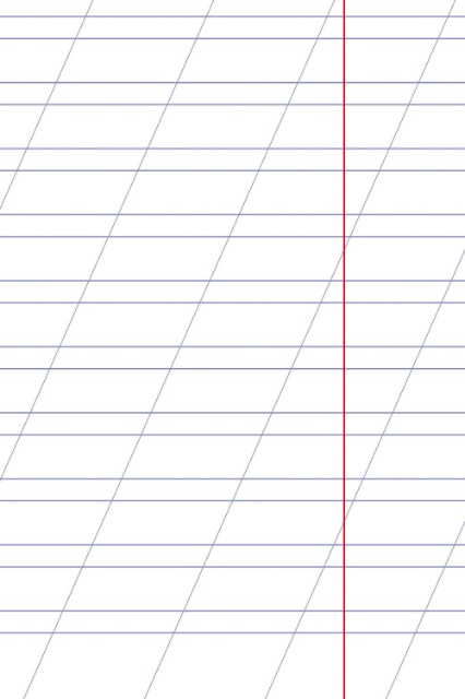 Тетрадь 12л линейка косая Однотонная. Пастель Голубая темн Превью 1