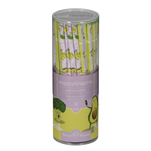 Карандаш ч/гр HB BV HappyGraphix Авокадо. Селфи б/ластика Превью 4