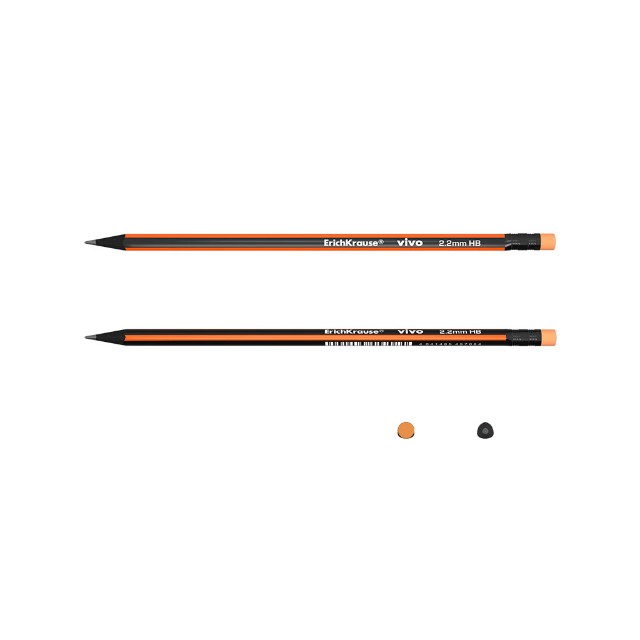 Карандаш ч/гр HB EK VIVO с/ластиком Превью 2