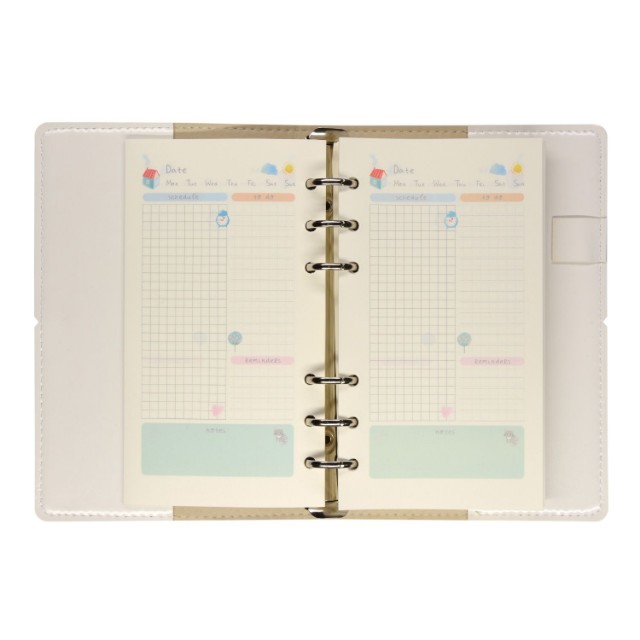 Зап. книжка А6 160л лин тв BV Daily journal со сменным блоком на кольцах, блок с иллюстрациями (8 видов) Превью 22