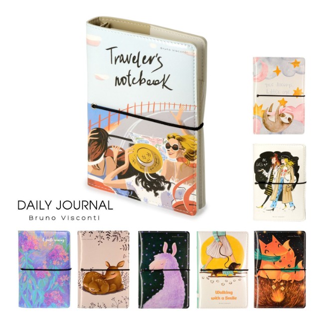 Зап. книжка А6 160л лин тв BV Daily journal со сменным блоком на кольцах, блок с иллюстрациями (8 видов) Превью 9