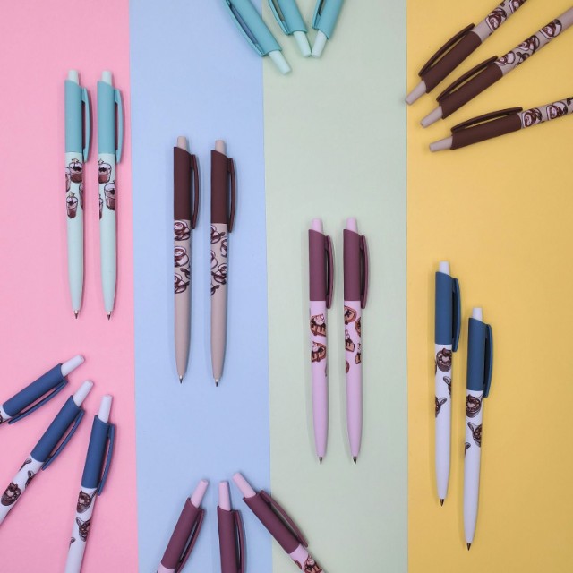 Ручка шариковая синяя BV HappyClick Кофемания. Горячий шоколад Превью 5