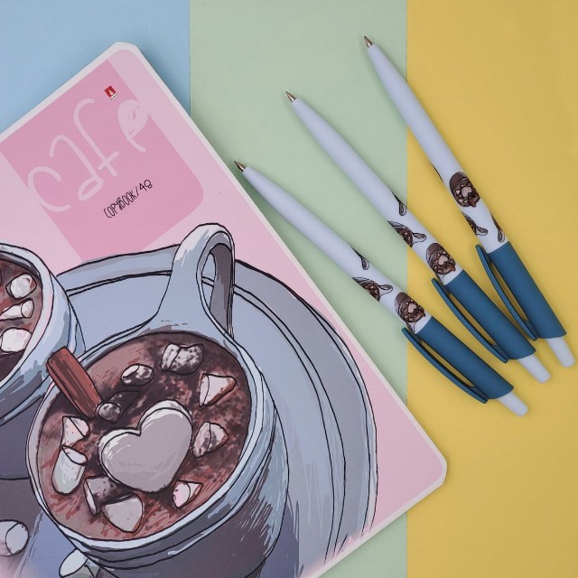 Ручка шариковая синяя BV HappyClick Кофемания. Горячий шоколад Превью 2