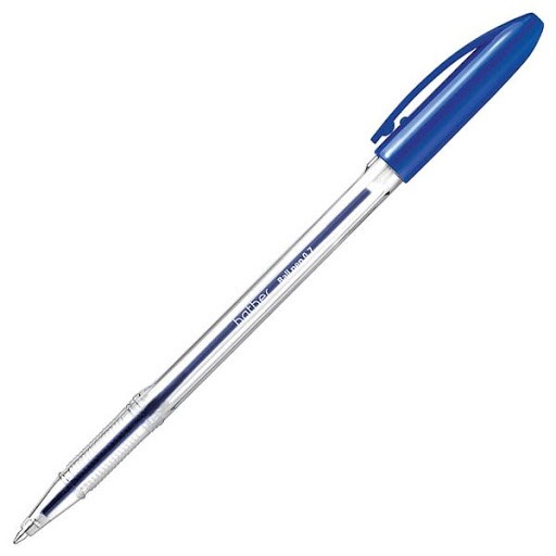 Ручка шариковая синяя Hatber Bit 0,7мм с колпачком на масл.основе Превью 0