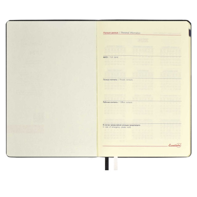 Еженедельник А5+ 2024г Флоттер черный (кожзам) Превью 15