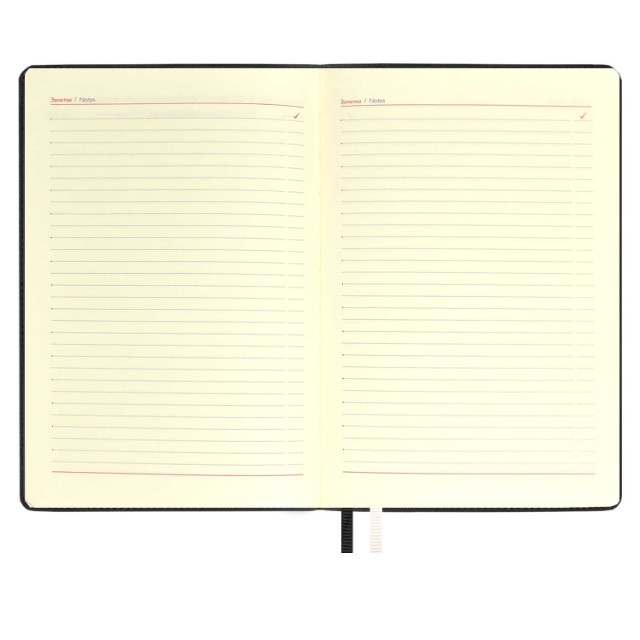 Еженедельник А5+ 2024г Флоттер черный (кожзам) Превью 9