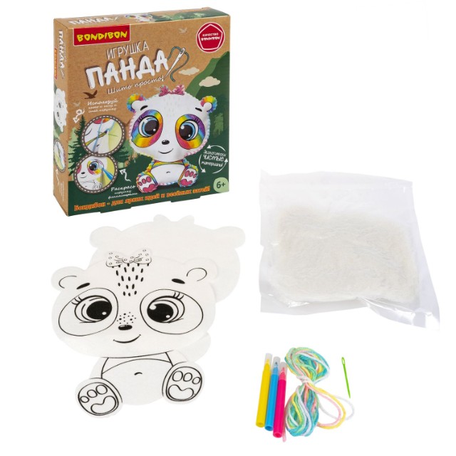 Творч Набор для шитья Игрушка Панда Превью 6