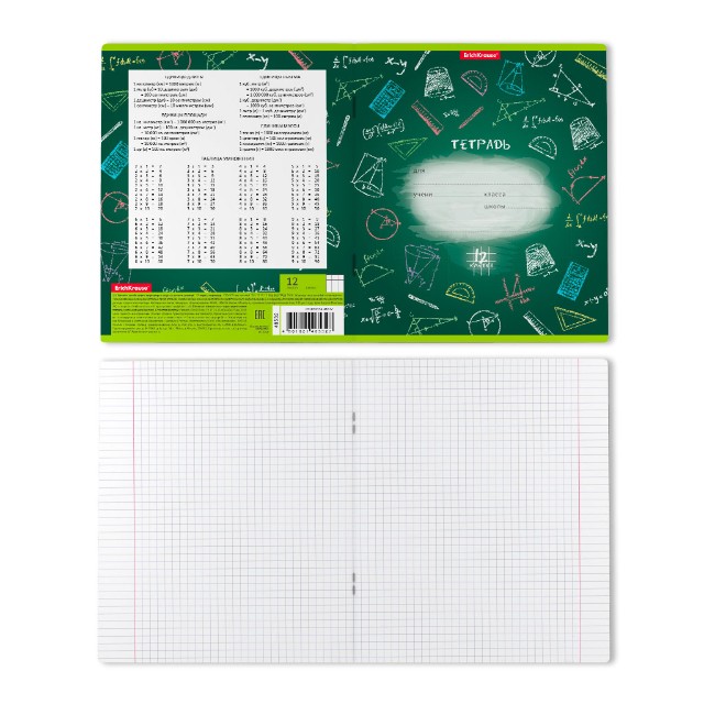 Тетрадь 12л клетка К доске! скругл Превью 1