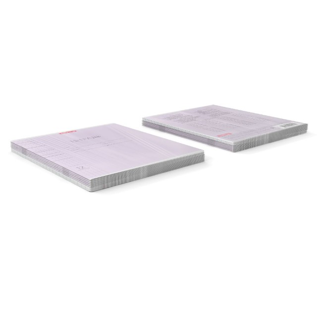 Тетрадь 12л клетка Однотонная. Классика Visio фиолетовая Превью 3