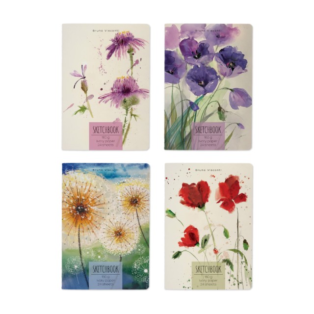 Скетчбук А5 24л BV бежевый 160гр (4 вида) Превью 2