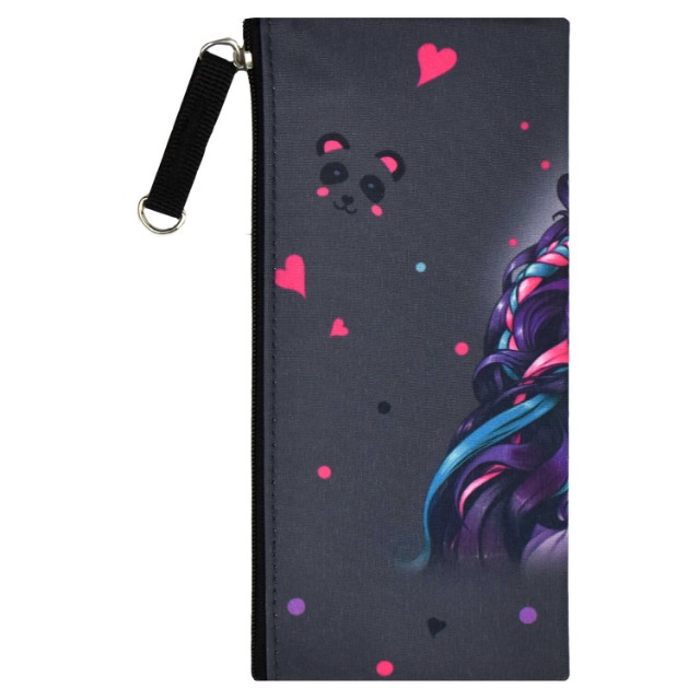 Пенал-косметичка Девушка с пандой, плоский Превью 2