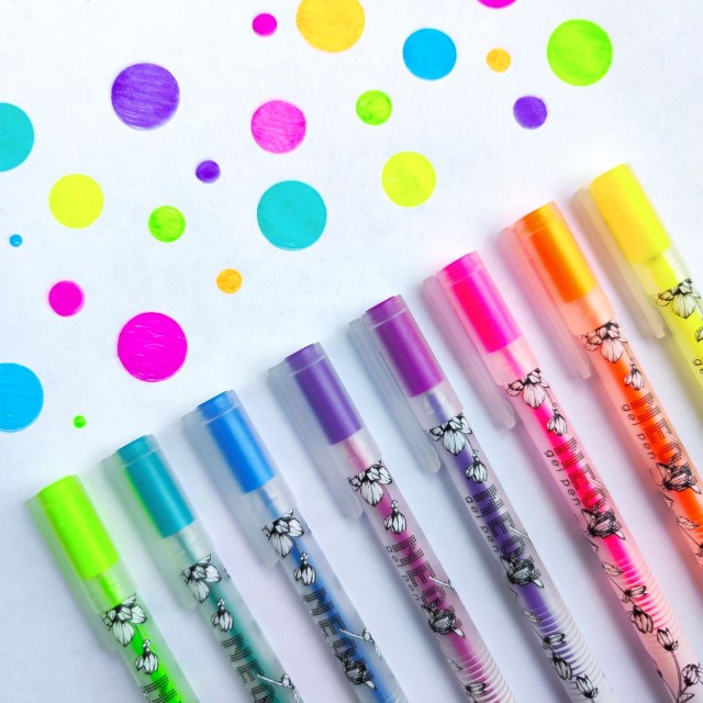 Ручки гелевые 8цв BV Sketch&Art Uni Write Neon,  0.8 мм Превью 2