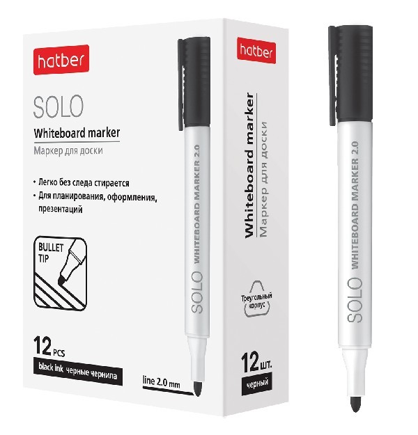 Маркер д/доски черный 2мм Превью 1