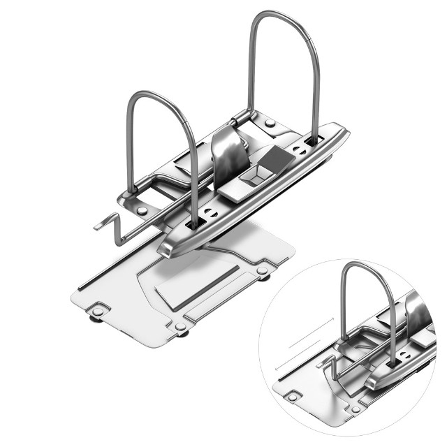 Папка-регистратор 50мм серый мет/окант разборный Превью 2