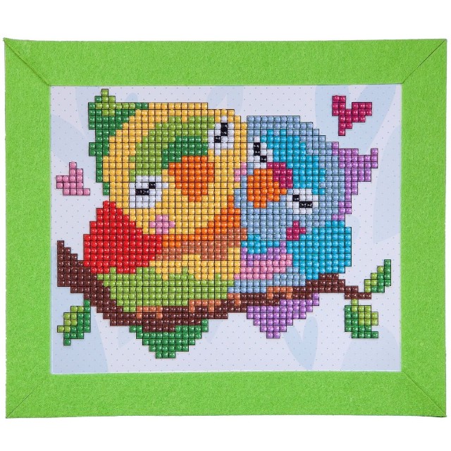 Творч Алмазная мозаика Попугаи - неразлучники Превью 2