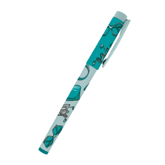 Ручка шариковая синяя BV FirstWrite Life Style.Turquoise dream 0,7мм принт Превью 3